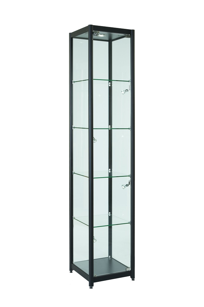 Retail Glass Display Aluminium Lockable Single Door